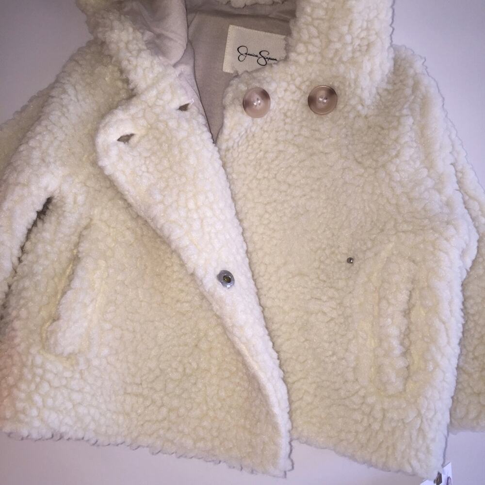 NWT Jessica Simpson Cream Hooded Jacket 12 Months - Picture 5 of 13
